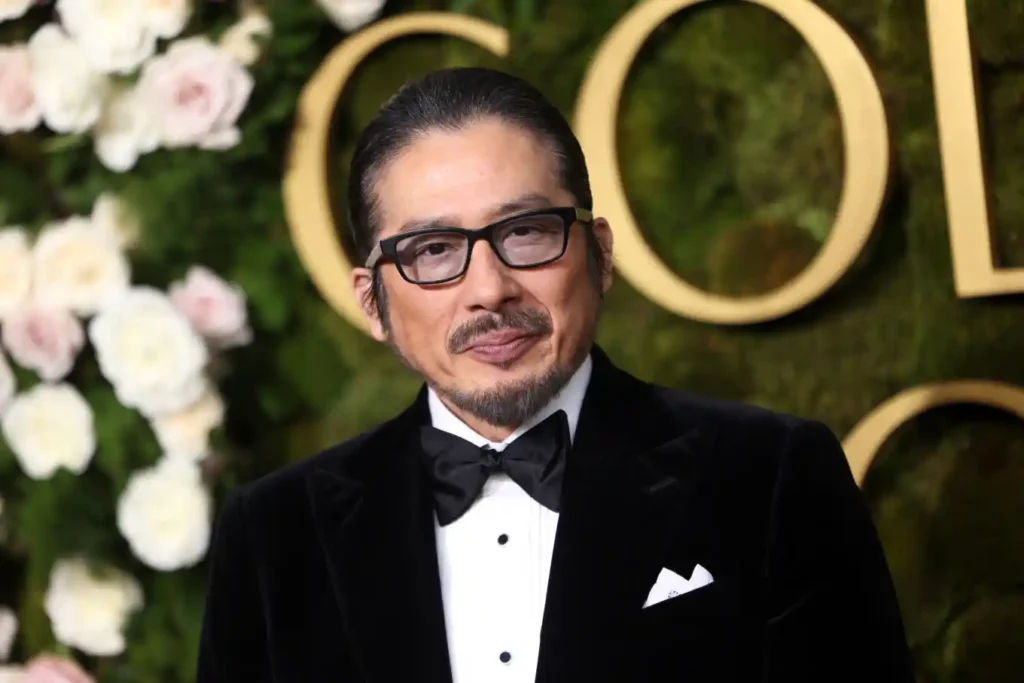 Actor Hiroyuki Sanada on the red carpet of the 2025 Golden Globe Awards. Photo by AFP